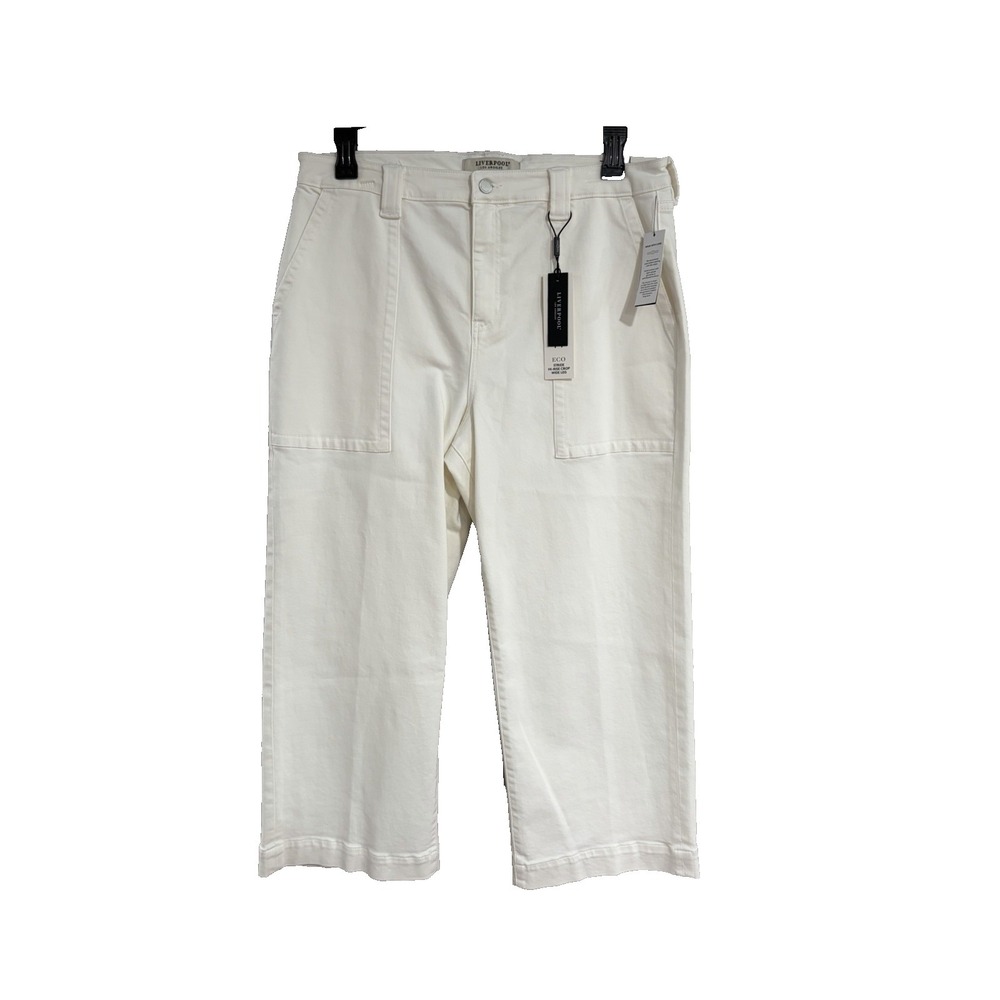 LIVERPOOL stride hi-irse CROP WIDE LEG jeans pants stretch 16 BRAND NEW $119 A4